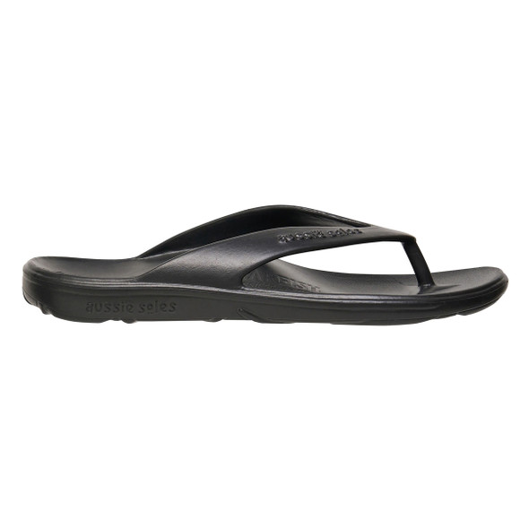 Aussie Soles Black Starfish 2cm Arch Support Thongs