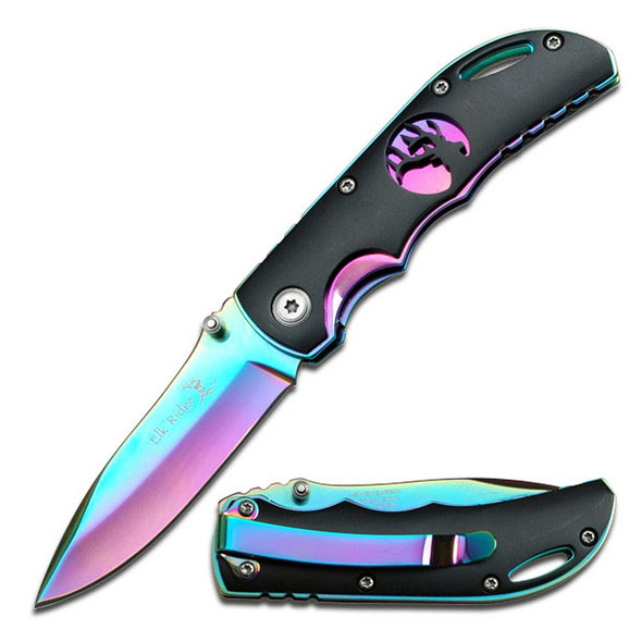Elk Ridge Rainbow Titanium Pocket Knife