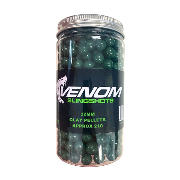 Venom Slingshots Green 12mm Clay Ball Pellets 210 Pack