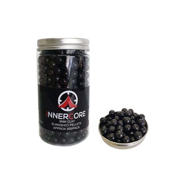 Innercore Black 9mm Clay Ball Pellets 500 Pack