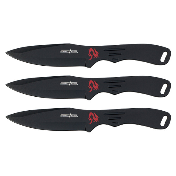 Perfect Point Black Dragon Throwers & Target Set