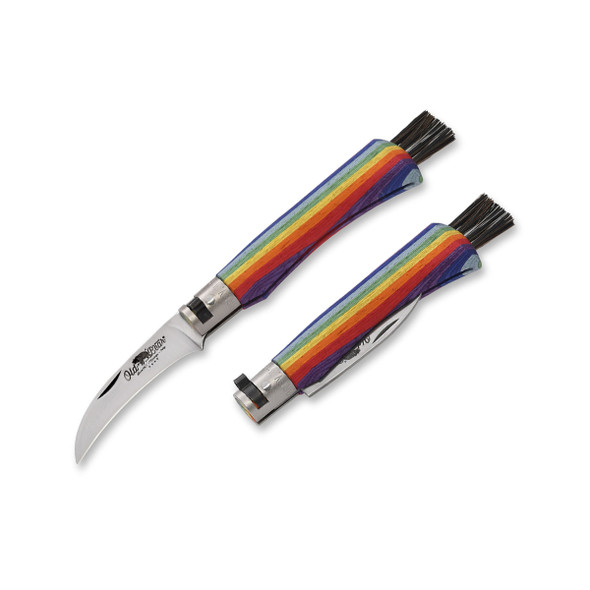 Old Bear Rainbow Mushroom Pocket Knife