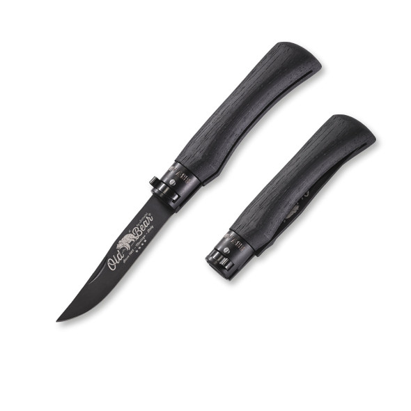 Old Bear Large Black Pocket Knife