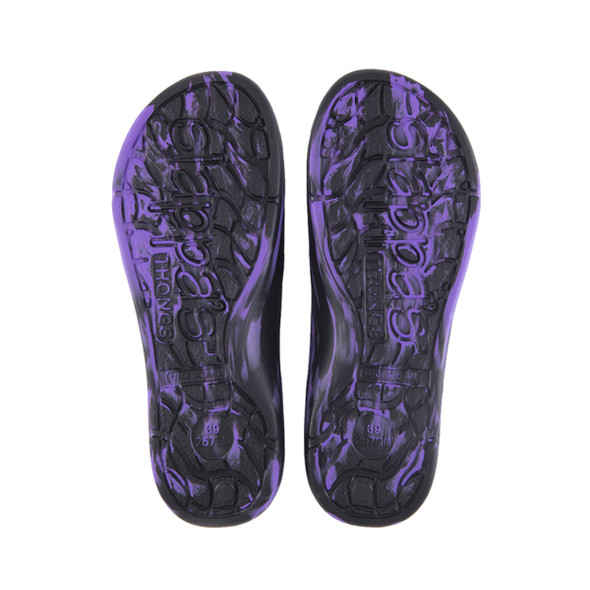 Slappa's Arch Support Thongs - Black & Purple