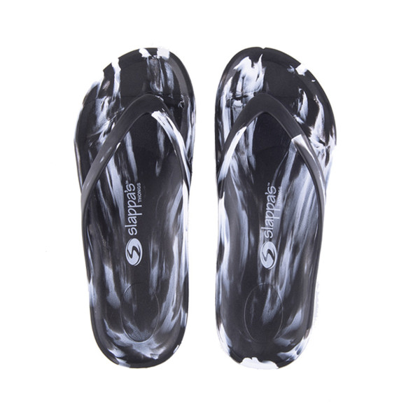 Slappa's Arch Support Thongs - Black & White