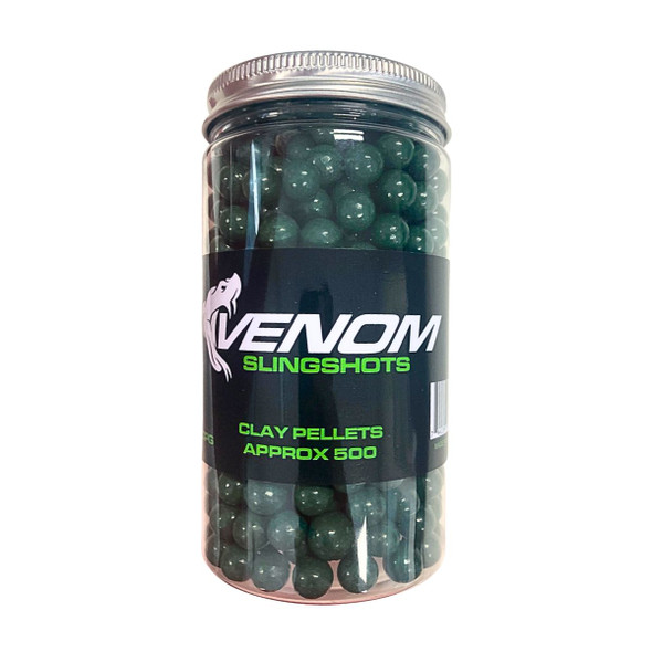 Venom Slingshots Green 9mm Clay Ball Pellets 500 Pack